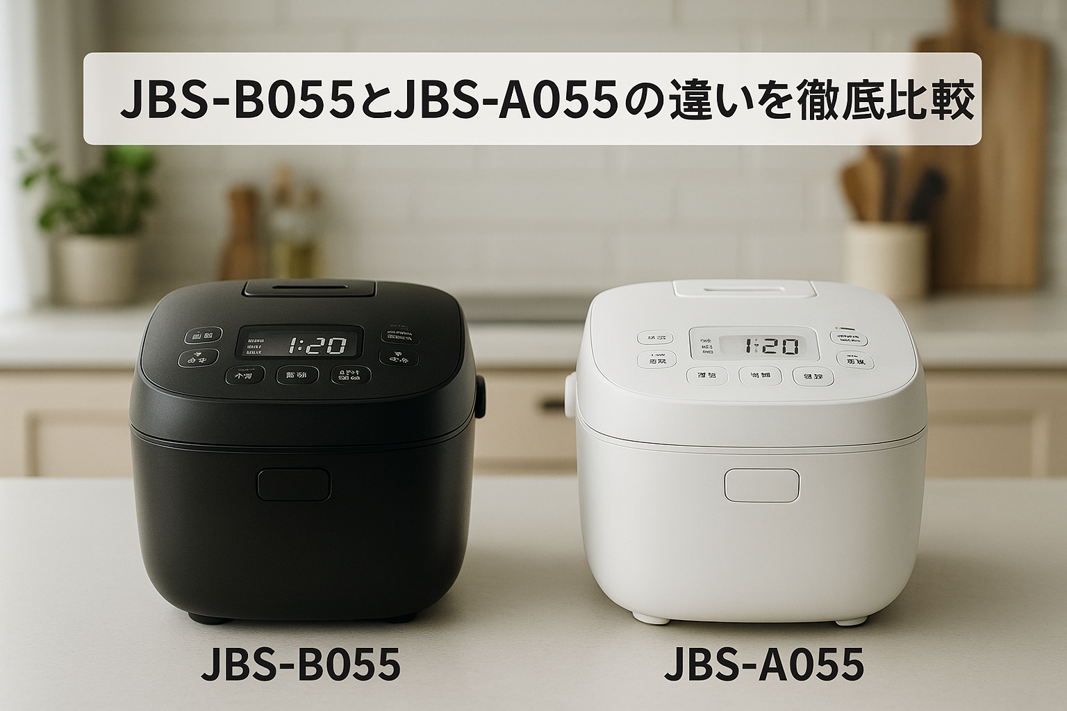 JBS-B055とJBS-A055の外観比較を示すアイキャッチ画像