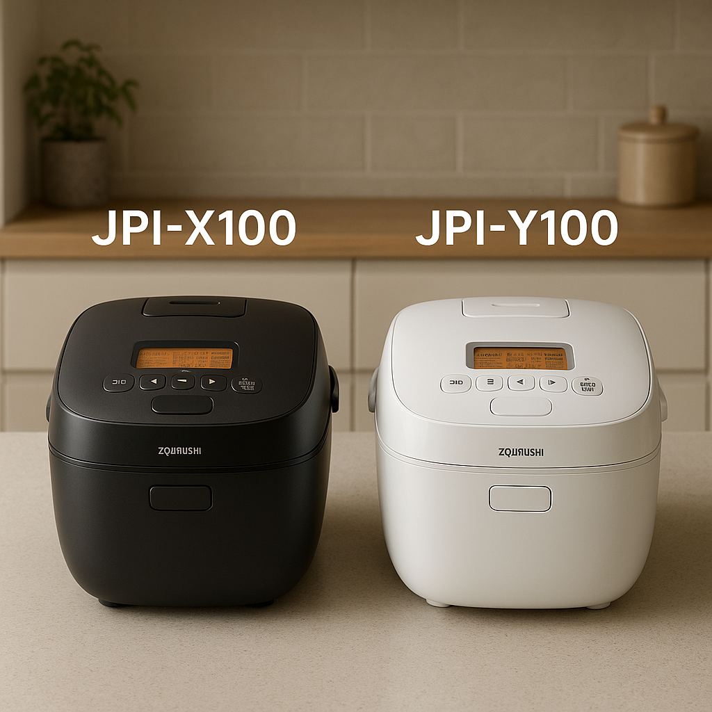 jpi-x100とjpi-y100の見た目を比較した炊飯器イメージ