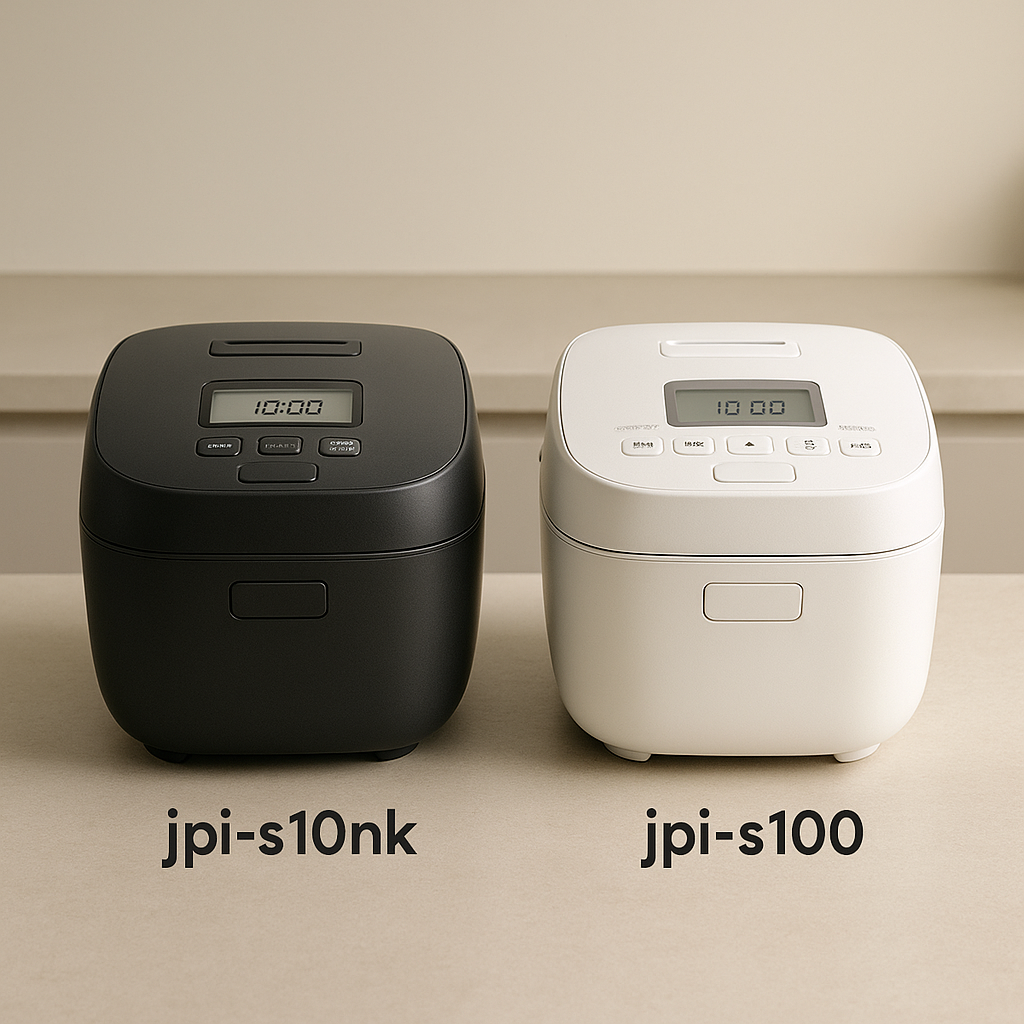 jpi-s10nkとjpi-s100の違いが一目で分かる炊飯器の比較イメージ